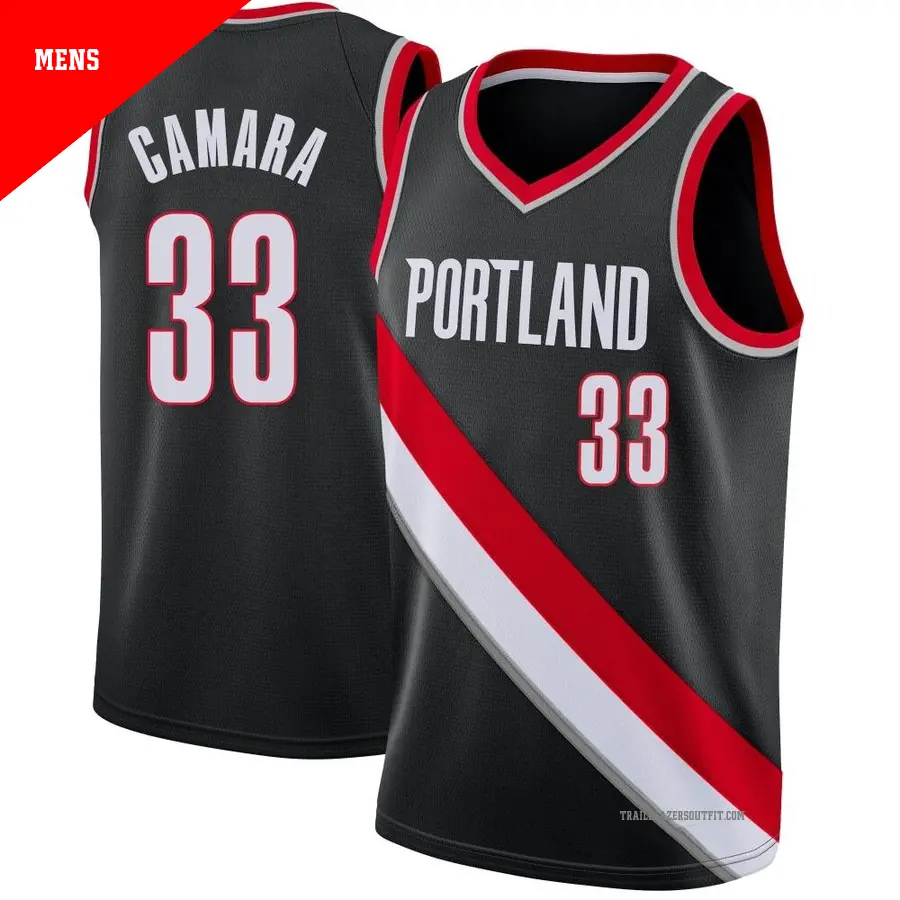 ＃33 Men's Toumani Camara Portland Trail Blazers Black Swingman JerseyIcon Edition