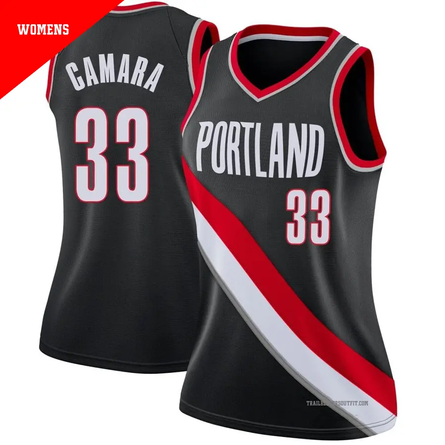 ＃33 Women's Toumani Camara Portland Trail Blazers Black Swingman JerseyIcon Edition