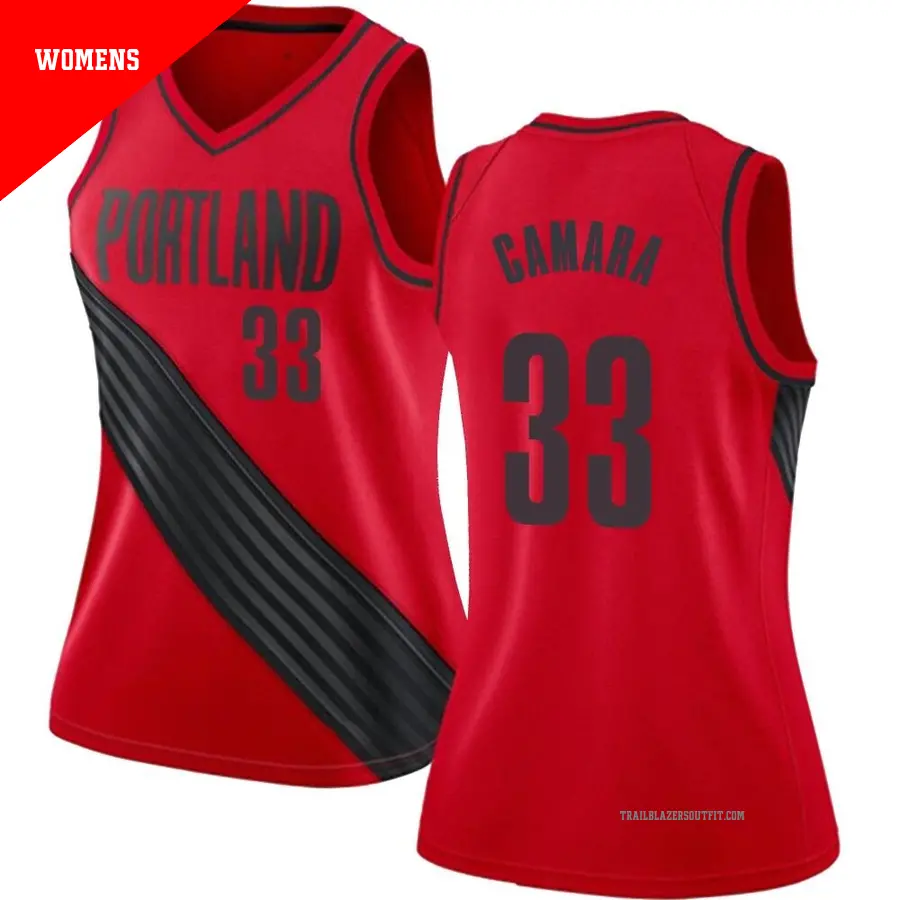 ＃33 Women's Toumani Camara Portland Trail Blazers Red Swingman JerseyStatement Edition